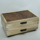 Sophisticated Jewelry Chest Ambrosia Maple with Swirled Walnut Lid #6
