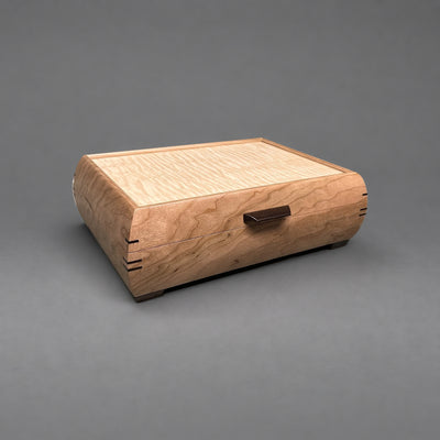 Elegance Jewelry Box — Cherry with Curly Maple Lid