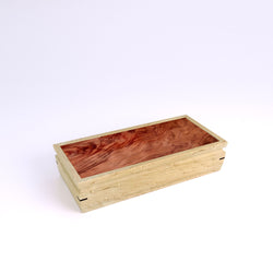 Wooden handmade Sentinel Jewelry Box Birdseye Maple Bubinga by Mikutowski Woodworking