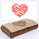 Hand Drawn Heart - Engraved Valentine's Day Wooden Keepsake Box