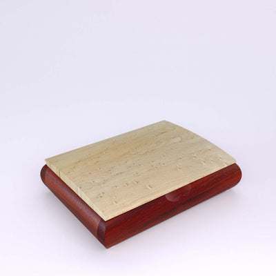 Wooden handmade Tranquility Box Padauk Birdseye Maple by Mikutowski Woodworking