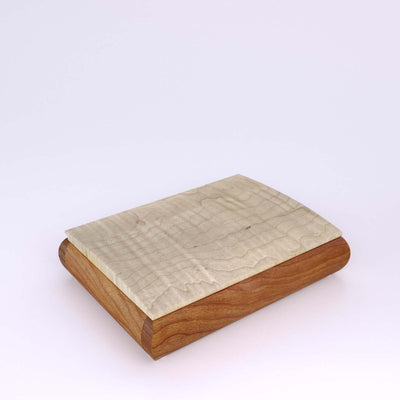 Wooden handmade Tranquility Box Cherry Curly Maple by Mikutowski Woodworking