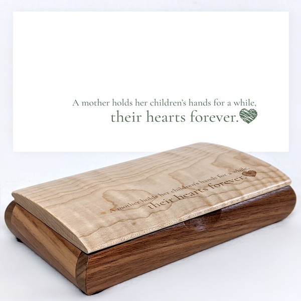 A Mother Holds Quote Engraved Keepsake Box — Mother's Day