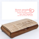 Footprints on our hearts. Quote - Engraved Valentine's Day Wooden Keepsake Box