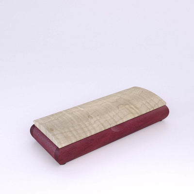 Wooden handmade Pen Box Purpleheart Curly Maple by Mikutowski Woodworking