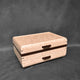 SELECT Sophisticated Jewelry Chest Birdseye Maple with Birdseye Maple lid and Walnut and Wenge Stripes