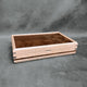 SELECT Large Valet Box in Curly Maple with Swirled Walnut lid and Walnut Stripe