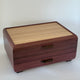 Sophisticated Jewelry Chest in Purpleheart with Zebrawood Lid