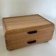 Sophisticated Jewelry Chest in Cherry with Zebrawood Lid