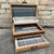 SELECT Sophisticated Jewelry Chest Cherry with Walnut and Rosewood Stripe