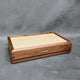 SELECT Large Valet Box Walnut with Curly maple Lid and Purpleheart Stripe