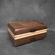 SELECT Sophisticated Jewelry Chest Walnut with Walnut Lid Curly Maple and Zebrawood Stripes
