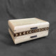 SELECT Sophisticated Jewelry Chest in Birdseye maple with Tamo ash lid with Triple Check Inlay and Walnut Stripe #1