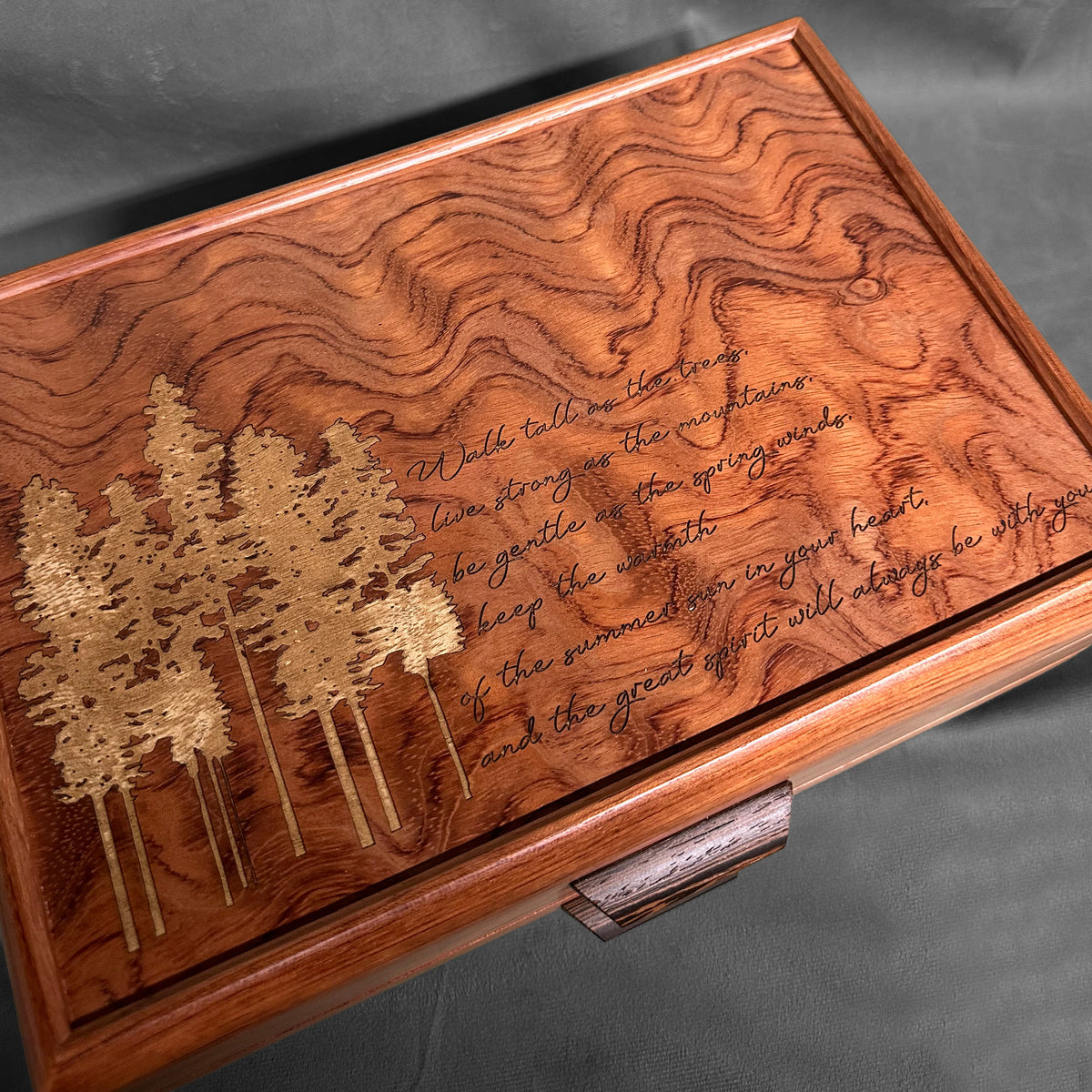 The One — Sophisticated Jewelry Chest — Bubinga with Bubinga Lid