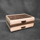 SELECT Sophisticated Jewelry Chest Curly Maple with Swirled Walnut Lid Wenge, Zebrawood, and Walnut Stripes