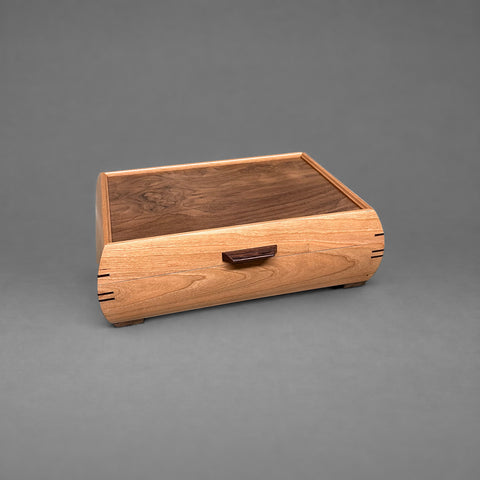 Elegance Jewelry Box — Cherry with Walnut Lid