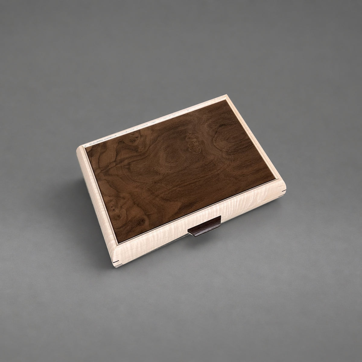 Walnut lid detail from above