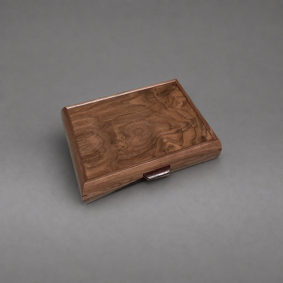 Walnut lid detail from above