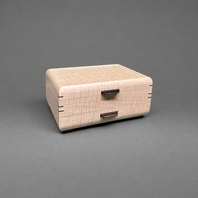 Sophisticated Jewelry Chest — Curly Maple with Curly Maple Lid