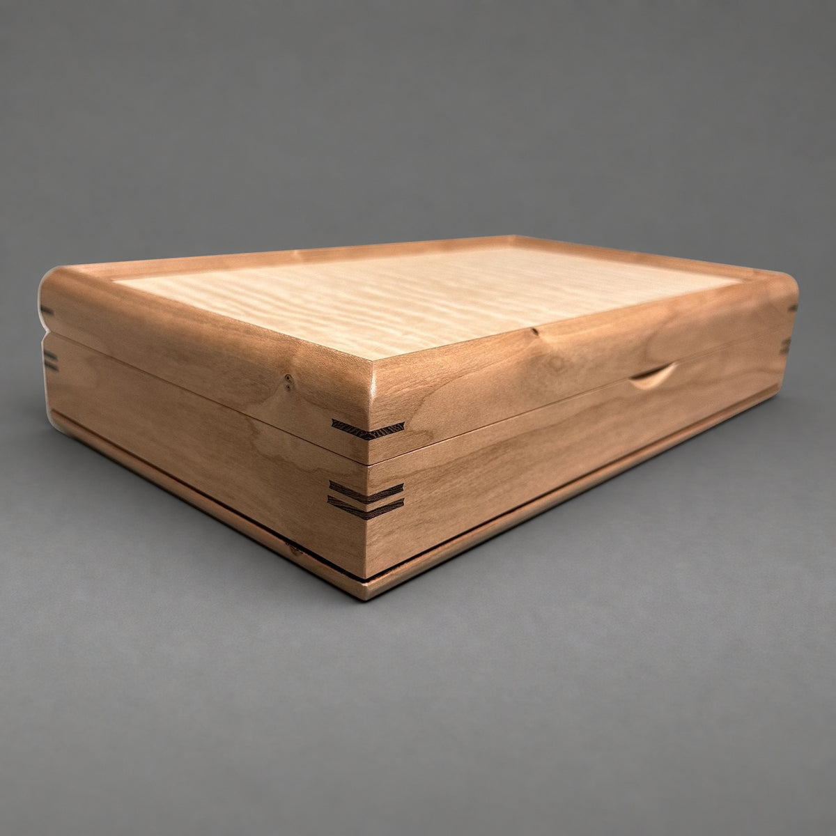Cherry grain detail, side view