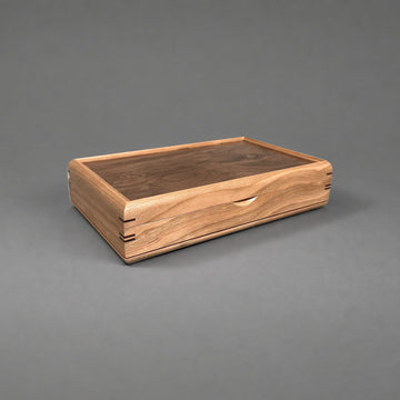 Large Valet Box cherry with walnut lid, closed