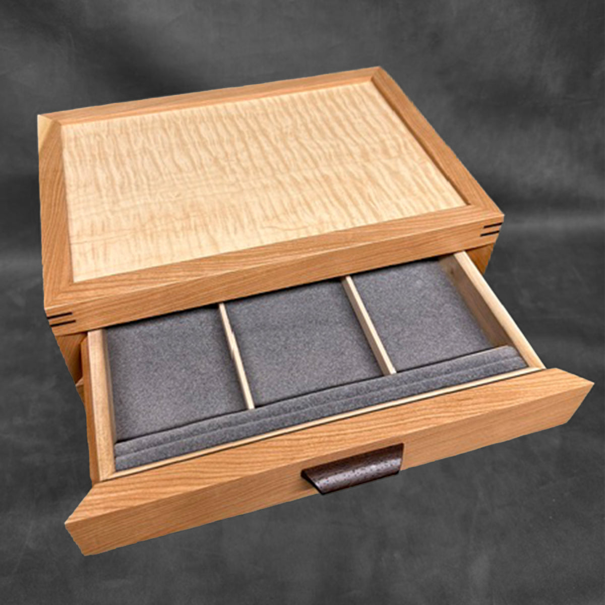 SELECT 5-Drawer Jewelry Chest in Cherry with Curly Maple Lid