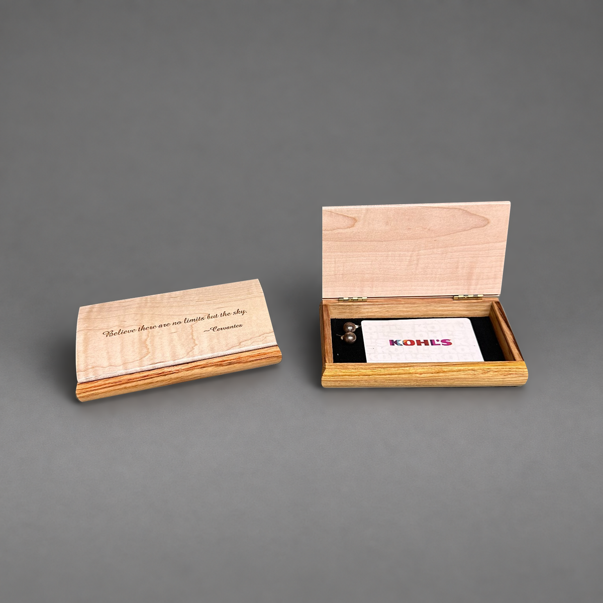 Canarywood Possibility Box open and closed pair