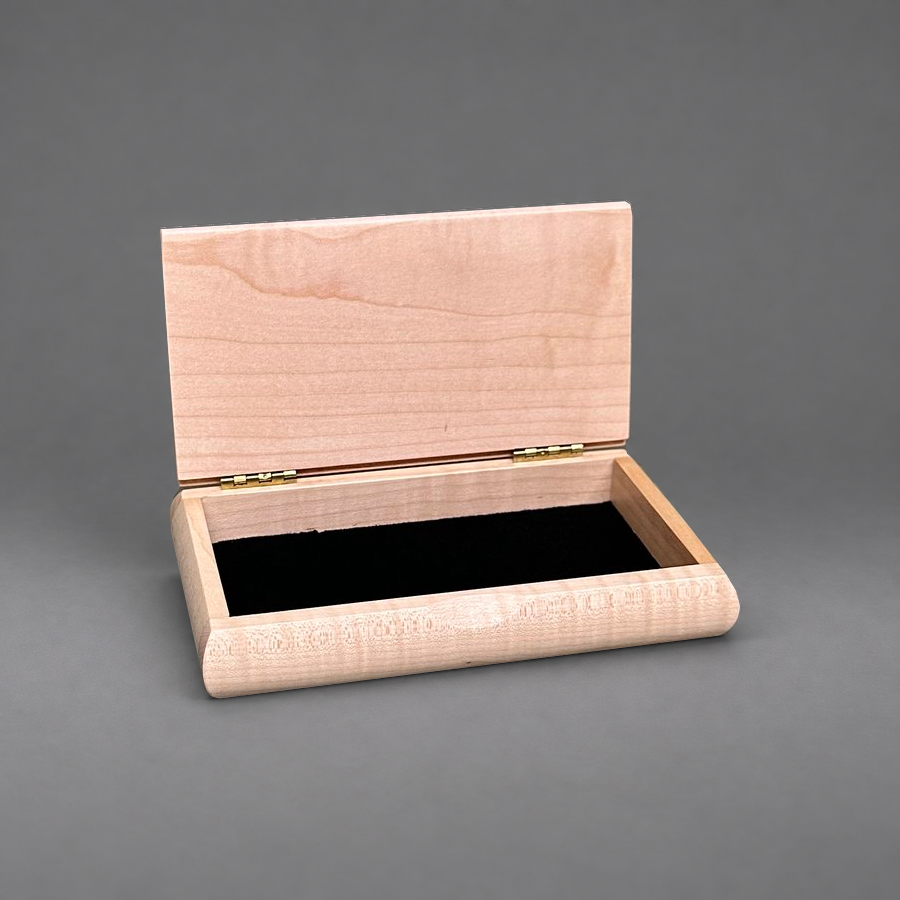 Curly Maple Possibility Box open