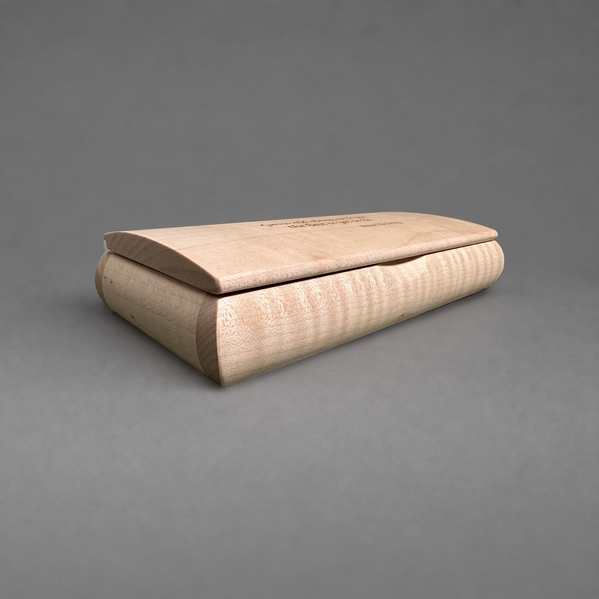 Curly Maple Possibility Box low angle