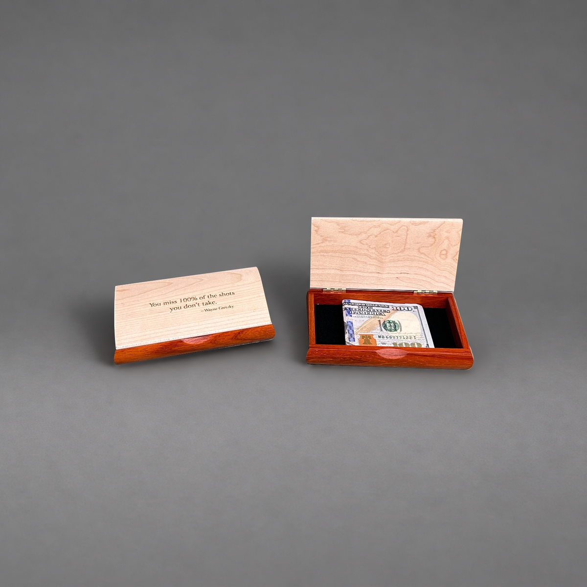 Padauk Possibility Box open and closed pair