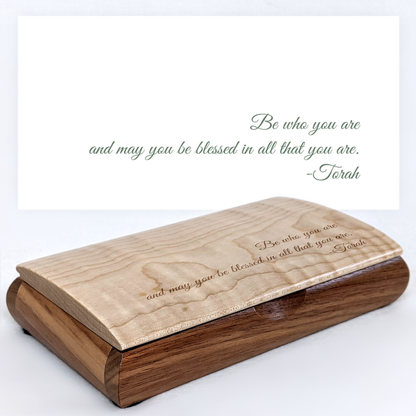 Torah Blessing Engraved Keepsake Box — Bar & Bat Mitzvah