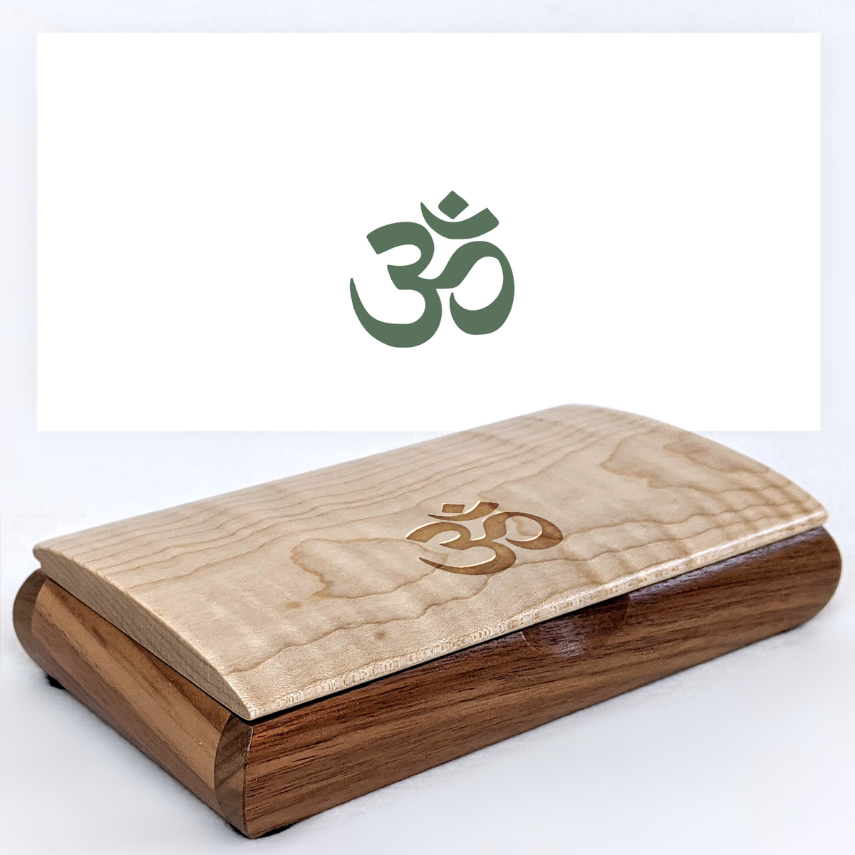 Om Symbol Engraved Keepsake Box — Meditation & Yoga