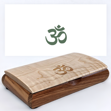 Om Symbol Engraved Keepsake Box — Meditation & Yoga