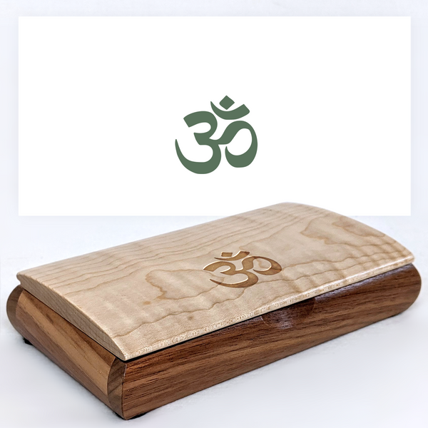 Om Symbol Engraved Keepsake Box — Meditation & Yoga