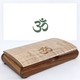 Meditation or Yoga Retreat Souvenir Gift - Handmade Wooden Keepsake Box (Hindu Om)