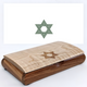 Passover or Bar Mitzvah or Bat Mitzvah or Hanukkah Gift - Handmade Wooden Keepsake Box (Star of David)
