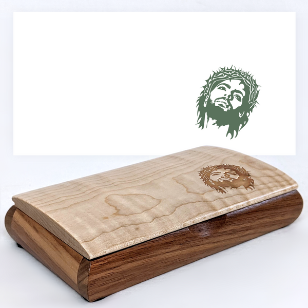Jesus Portrait Engraved Keepsake Box — Baptism & First Communion