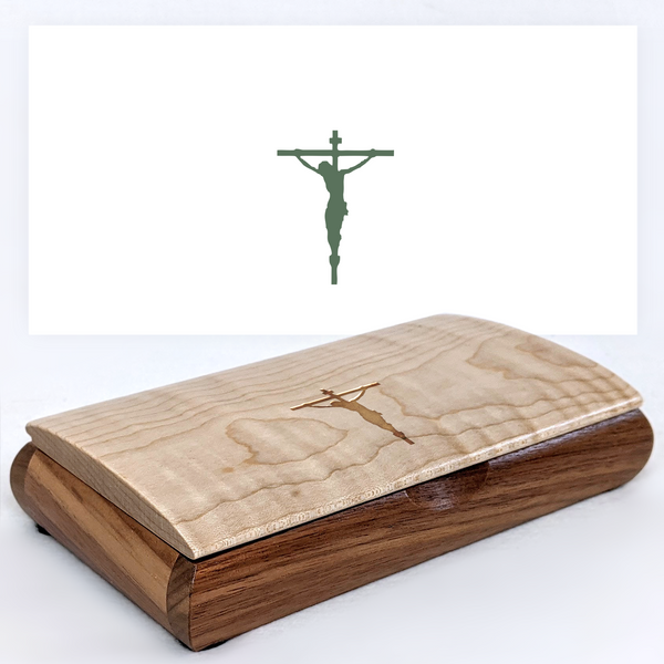 Jesus on the Cross Engraved Keepsake Box — Baptism & First Communion