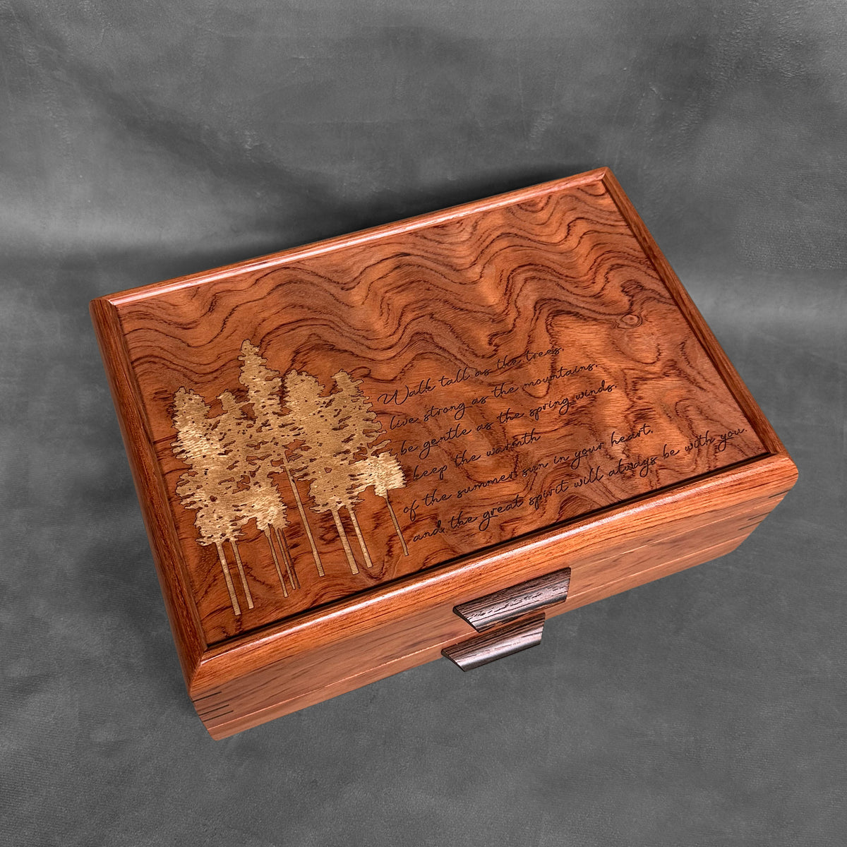 The One — Sophisticated Jewelry Chest — Bubinga with Bubinga Lid