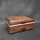 SELECT Sophisticated Jewelry Chest Walnut with Swirled Walnut Lid and Wenge and Curly Maple Stripes