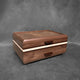 SELECT Sophisticated Jewelry Chest Walnut with Walnut Lid Wenge and Curly Maple Stripes