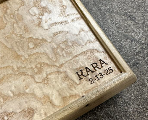 Wooden jewelry box given as a 5th anniversary gift