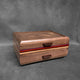SELECT Sophisticated Jewelry Chest Walnut with Swirled Walnut lid Purpleheart, Padauk, Wenge and Cherry Stripes