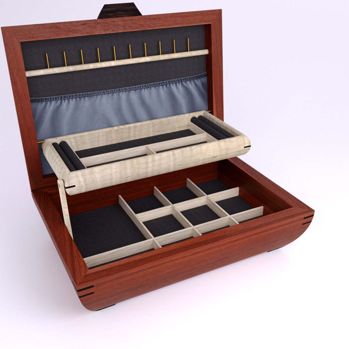 Elegance Large Jewelry Box, open