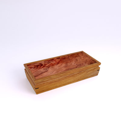 Wooden handmade Sentinel Jewelry Box Cherry Bubinga by Mikutowski Woodworking
