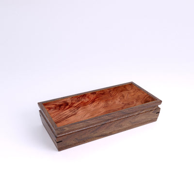 Wooden handmade Sentinel Jewelry Box Walnut Bubinga by Mikutowski Woodworking
