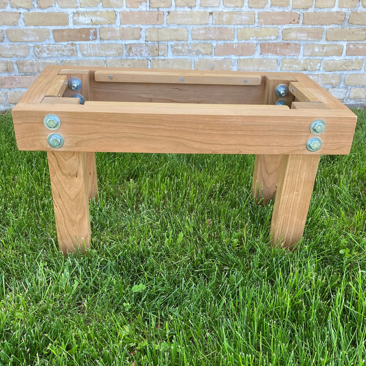 Wooden handmade Farmhouse Coffee Table in Natural Cherry Cherry by Mikutowski Woodworking
