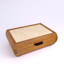 Wooden handmade Elegance Jewelry Box Cherry Curly Maple by Mikutowski Woodworking