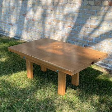 Wooden handmade Farmhouse Coffee Table in Natural Cherry Cherry by Mikutowski Woodworking