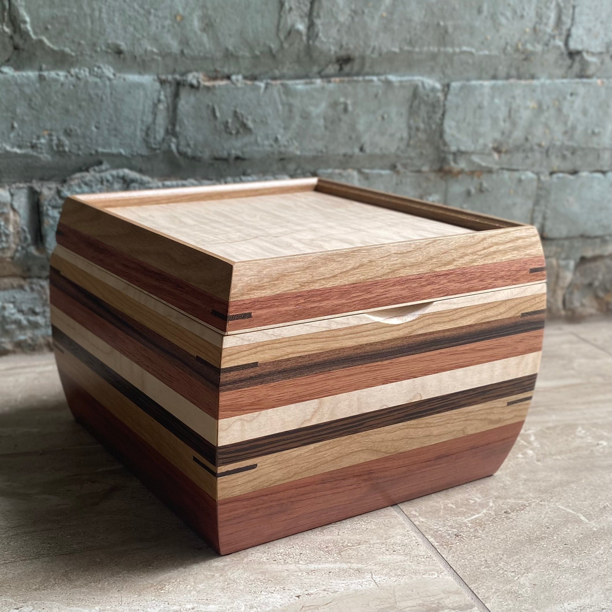 SELECT Mini Stash Box in Beautiful Bands of Bubinga – Mikutowski Woodworking